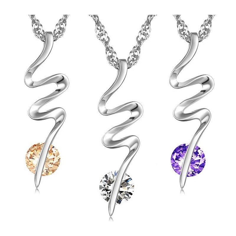 Well-Known For Its Fine Quality Female Platinum Plating Titanium Necklace With Diamond Well-Known For Its Fine Quality Female Platinum Plating Titanium Necklace With Diamond