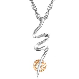 Well-Known For Its Fine Quality Female Platinum Plating Titanium Necklace With Diamond