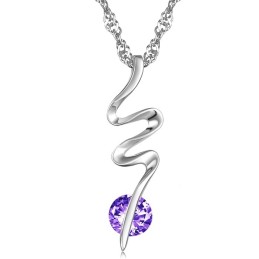 Well-Known For Its Fine Quality Female Platinum Plating Titanium Necklace With Diamond