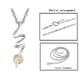 Well-Known For Its Fine Quality Female Platinum Plating Titanium Necklace With Diamond