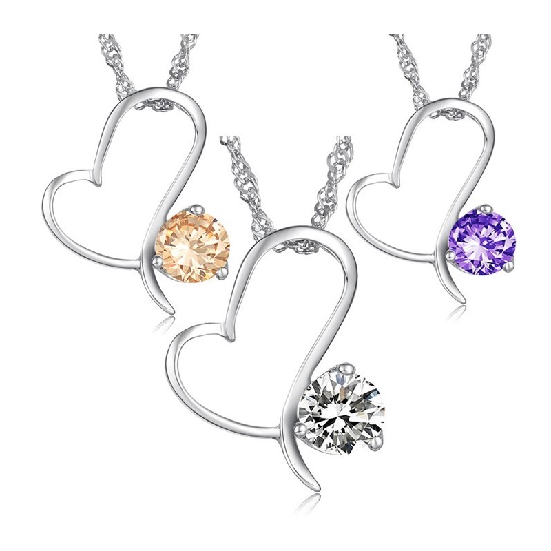 High Quality Female Platinum Plating Titanium Necklace With Diamond High Quality Female Platinum Plating Titanium Necklace With Diamond