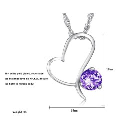High Quality Female Platinum Plating Titanium Necklace With Diamond