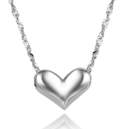 Excellent Quality Female Sweetheart Platinum Plating Titanium Necklace