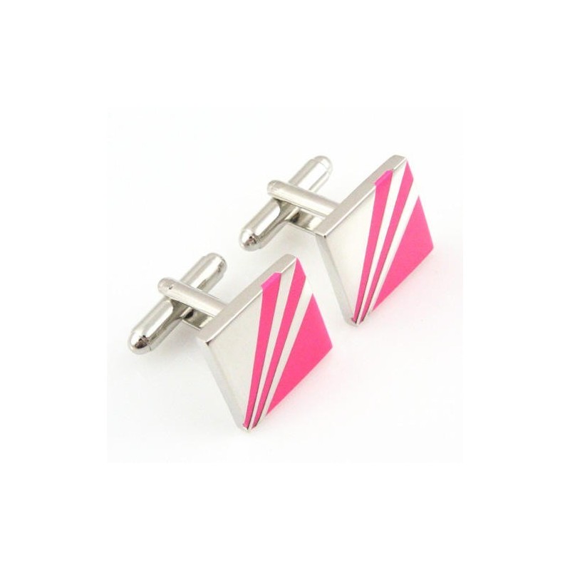 Fashion Rose Red Titanium Square Cufflinks Fashion Rose Red Titanium Square Cufflinks