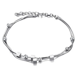 Reliable Reputation Female Platinum Plating Titanium Anklet