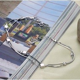 Reliable Reputation Female Platinum Plating Titanium Anklet