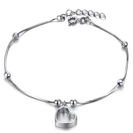 The Queen Of Quality Female Sweetheart Platinum Plating Titanium Anklet