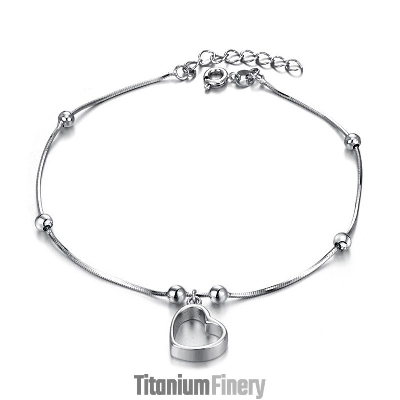 The Queen Of Quality Female Sweetheart Platinum Plating Titanium Anklet The Queen Of Quality Female Sweetheart Platinum Plating Titanium Anklet