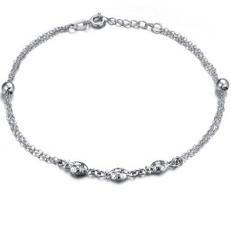 Excellent Quality Female Fish Shape Platinum Plating Titanium Anklet