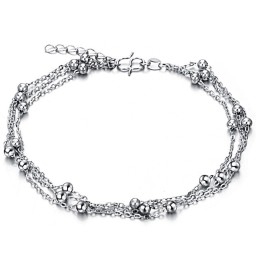 Wide Varieties Female Platinum Plating Titanium Anklet