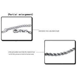 World-Wide Renown Female Platinum Plating Titanium Anklet