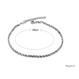 World-Wide Renown Female Platinum Plating Titanium Anklet
