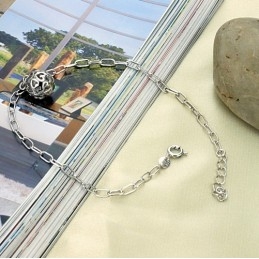 Quality And Quantity Assured Female Hollow Ball Shape Platinum Plating Titanium Anklet