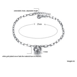 Quality And Quantity Assured Female Hollow Ball Shape Platinum Plating Titanium Anklet