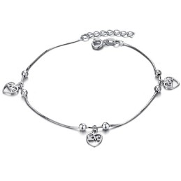 Wide Varieties Female Platinum Plating Titanium Anklet