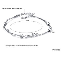 The Queen Of Quality Female Snake Platinum Plating Titanium Anklet