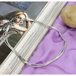 Stable Quality Female Snake Platinum Plating Titanium Anklet