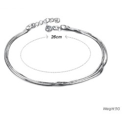 Stable Quality Female Snake Platinum Plating Titanium Anklet