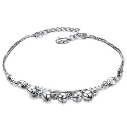 Quality And Quantity Assured Female Bell Shape Platinum Plating Titanium Anklet