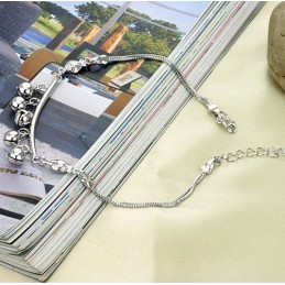 Quality And Quantity Assured Female Bell Shape Platinum Plating Titanium Anklet