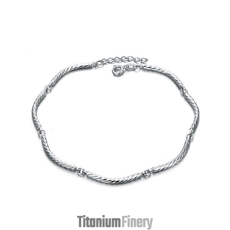 Excellent Quality Female Roll Type Platinum Plating Titanium Anklet