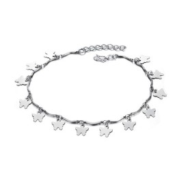 Reliable Reputation Female Butterfly Shape Platinum Plating Titanium Anklet