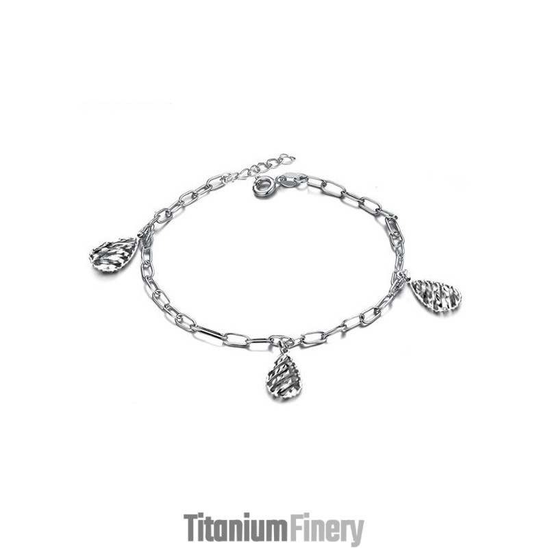 Superior Quality Female Hollow Platinum Plating Titanium Anklet