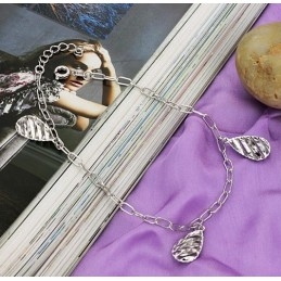 Superior Quality Female Hollow Platinum Plating Titanium Anklet