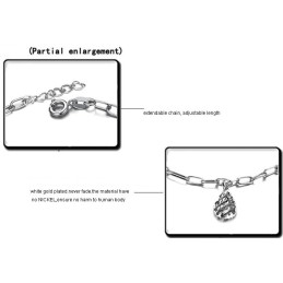 Superior Quality Female Hollow Platinum Plating Titanium Anklet