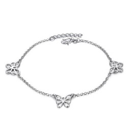 Quality And Quantity Assured Female Butterfly Pattern Platinum Plating Titanium Anklet