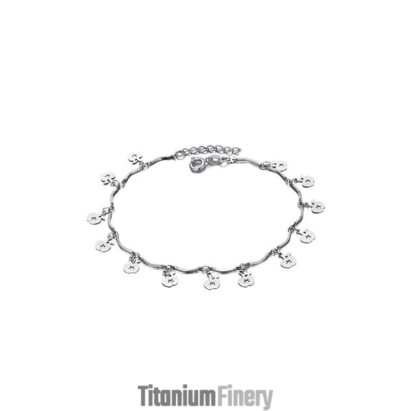 To Have A Long Story Female Platinum Plating Titanium Anklet To Have A Long Story Female Platinum Plating Titanium Anklet