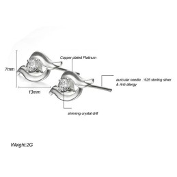 High Quality Female Allergy Free Platinum Plating Titanium Earrings