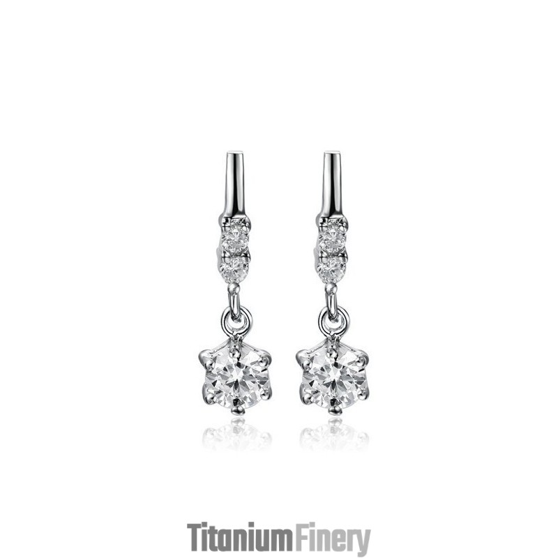Excellent Quality Female Platinum Plating Titanium Earrings Excellent Quality Female Platinum Plating Titanium Earrings