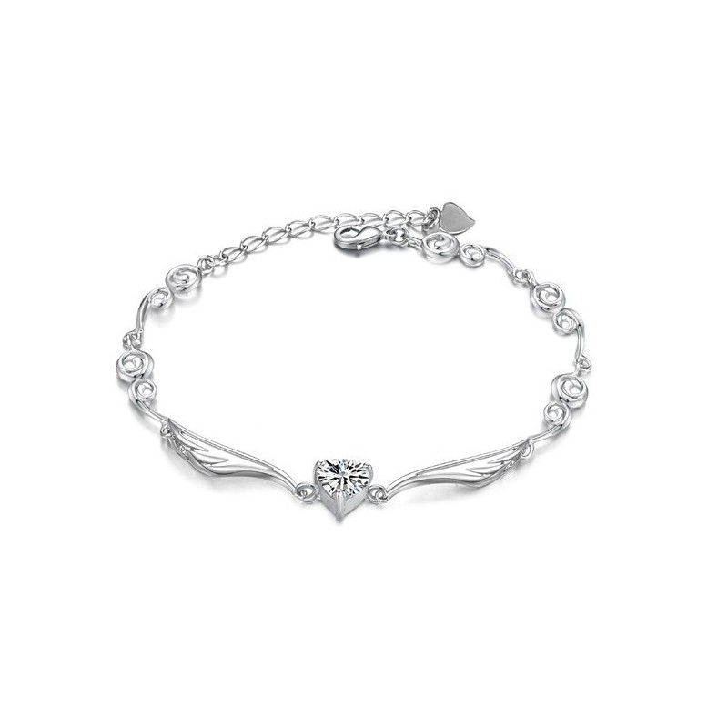High Quality Female Platinum Plating Titanium Bracelet With Rhinestone High Quality Female Platinum Plating Titanium Bracelet With Rhinestone