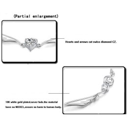 High Quality Female Platinum Plating Titanium Bracelet With Rhinestone