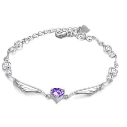 Wide Varieties Female Platinum Plating Titanium Bracelet With Diamond