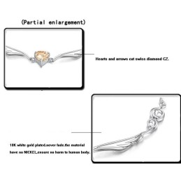 Wide Varieties Female Platinum Plating Titanium Bracelet With Diamond