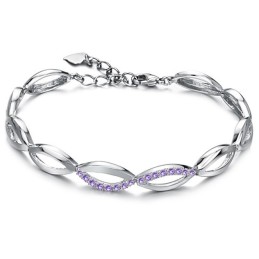 Complete In Specifications Female Platinum Plating Titanium Bracelet With Diamond