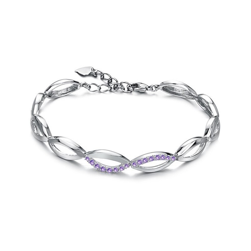 Complete In Specifications Female Platinum Plating Titanium Bracelet With Diamond Complete In Specifications Female Platinum Plating Titanium Bracelet With Diamond