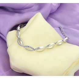 Complete In Specifications Female Platinum Plating Titanium Bracelet With Diamond