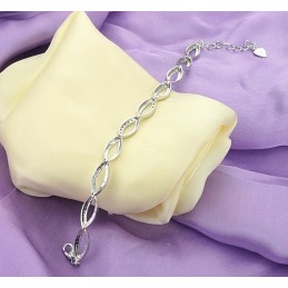 Complete In Specifications Female Platinum Plating Titanium Bracelet With Diamond