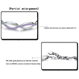 Complete In Specifications Female Platinum Plating Titanium Bracelet With Diamond