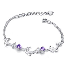 High Quality Female Dolphin Shape Platinum Plating Titanium Bracelet