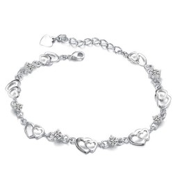 Easy To Use Female Sweetheart Platinum Plating Titanium Bracelet