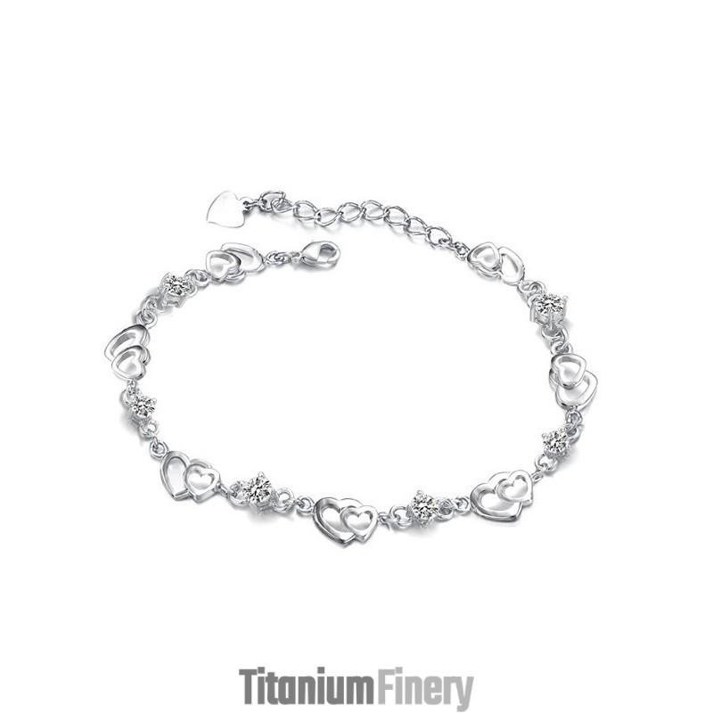 Easy To Use Female Sweetheart Platinum Plating Titanium Bracelet Easy To Use Female Sweetheart Platinum Plating Titanium Bracelet