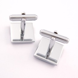 Titanium And Black Plated Square Cufflinks
