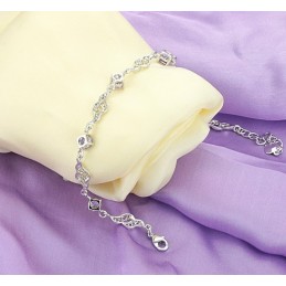 Excellent Quality Female Hollow Platinum Plating Titanium Bracelet With Diamond