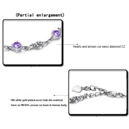 Excellent Quality Female Hollow Platinum Plating Titanium Bracelet With Diamond
