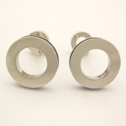 New Style Titanium Round Cufflinks