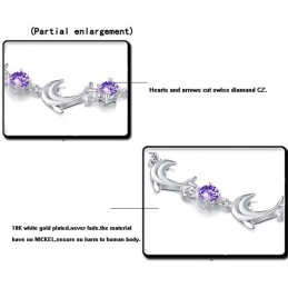 Quality And Quantity Assured Female Dolphin Shape Platinum Plating Titanium Bracelet With Crystal